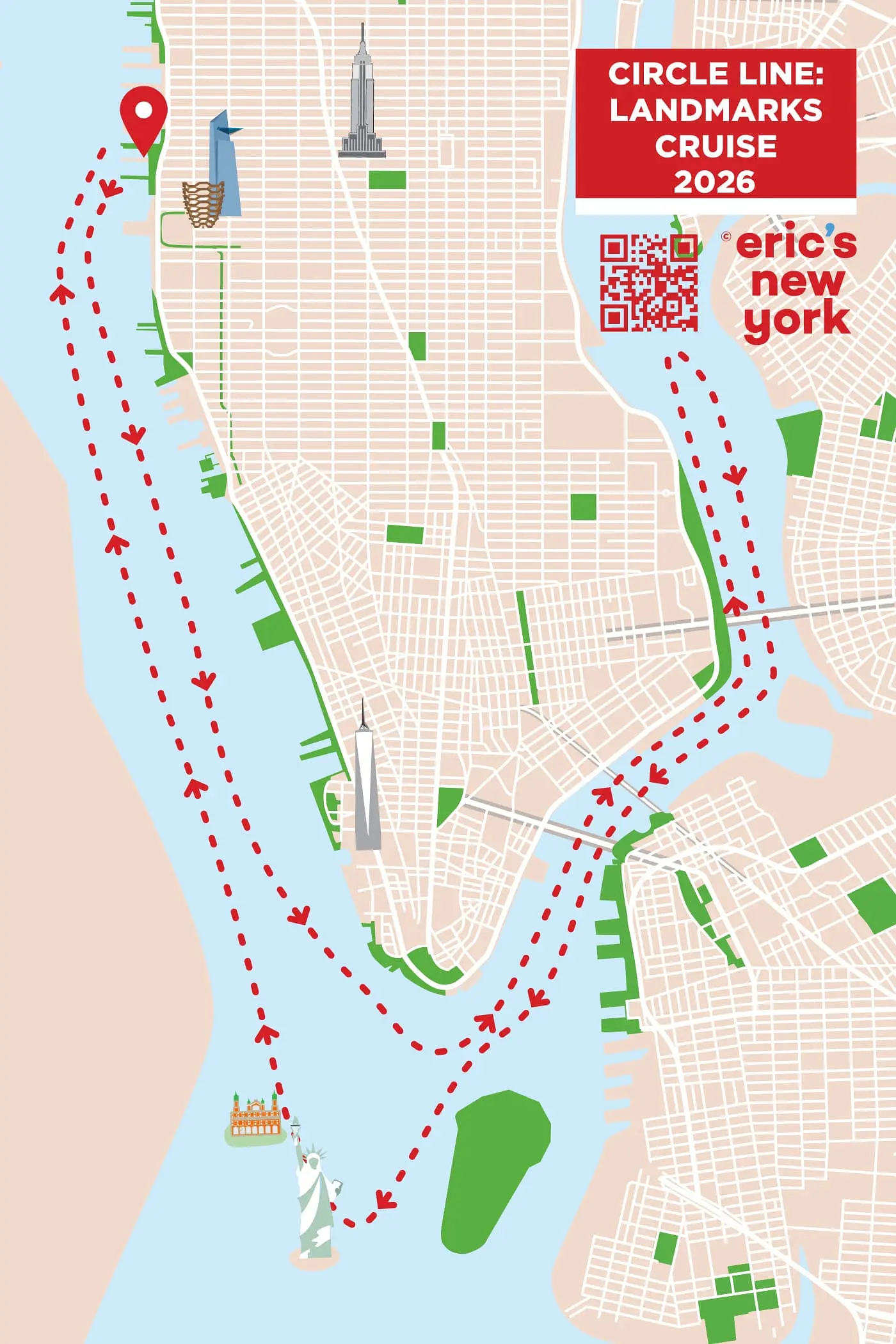 Circle Line Landmarks Cruise - Risteilyreitti