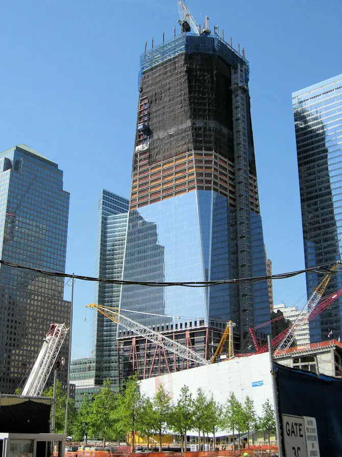 One World Trade Center New Yorkissa - rakennusvaihe