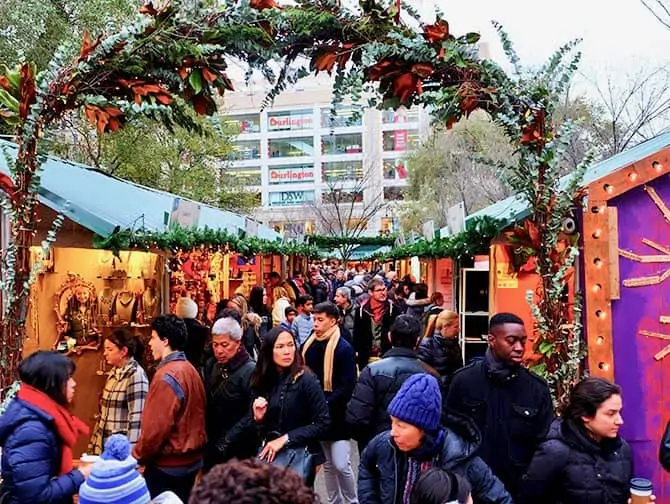 Torit New Yorkissa - Union Squaren joulumarkkinat