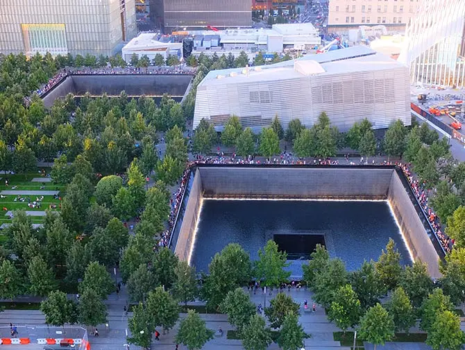 9/11 Memorial Ground Zerolla New Yorkissa - ylhaalta
