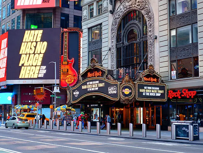 Teemaravintolat New Yorkissa - Hard Rock Cafe New York