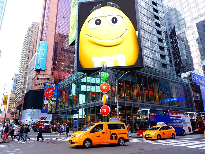 M&M’s kauppa Times Squarella