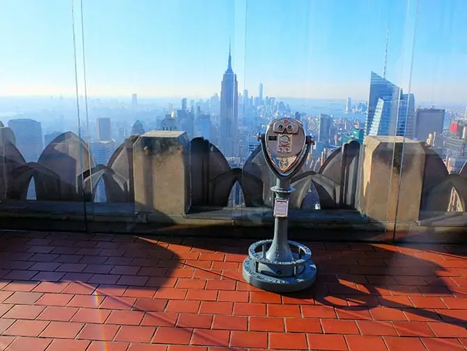 Uudenvuodenpäivä New Yorkissa - Top of the Rockin auringonlasku