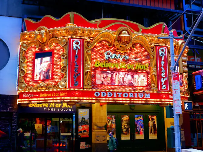 Ripley’s Believe It or Not! -museo New Yorkissa - Ulkopuolelta