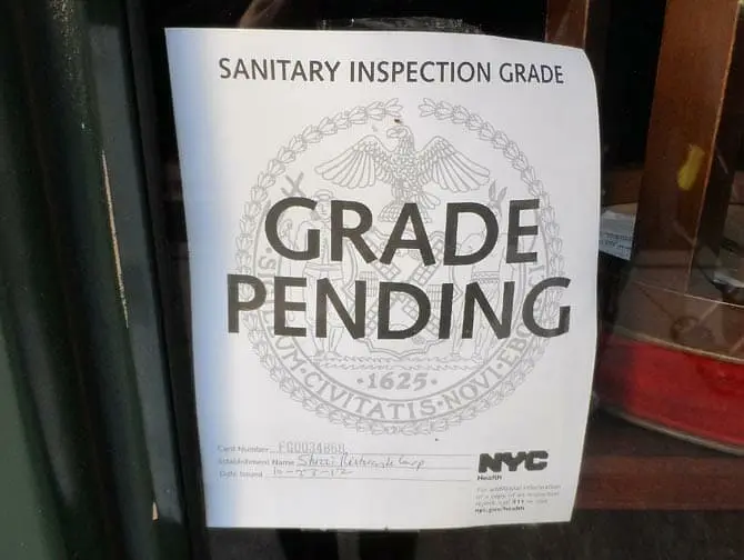 Ravintola New Yorkissa odottaa tarkistusta ja luokitusta