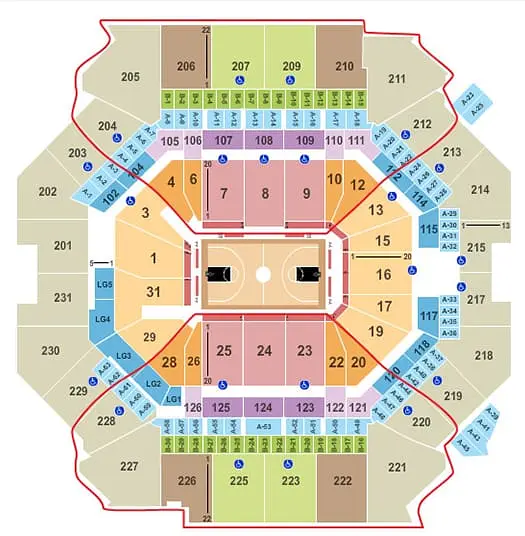 Brooklyn Nets liput - Barclays Center Katsomokartta