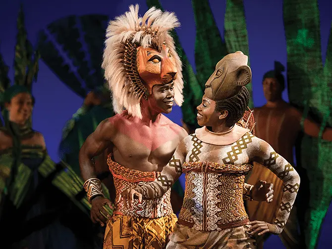 Lion King Broadway-liput - Simba ja Nala