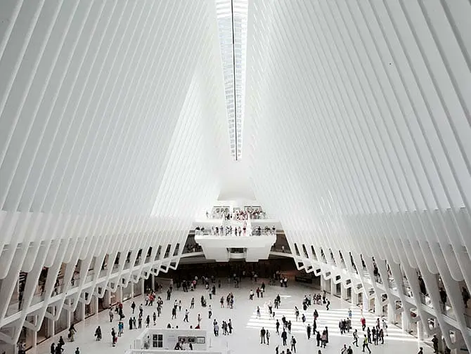 Westfield World Trade Center -ostoskeskus New Yorkissa - Arkkitehtuuri