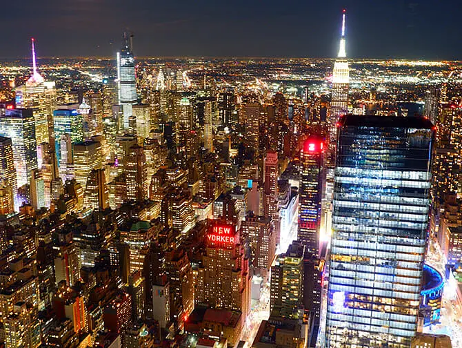 Edge New York -liput - Näkymä ilta-aikaan