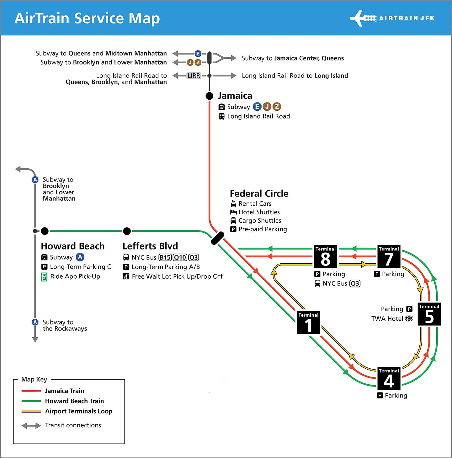 JFK AirTrain - AirTrain-kartta