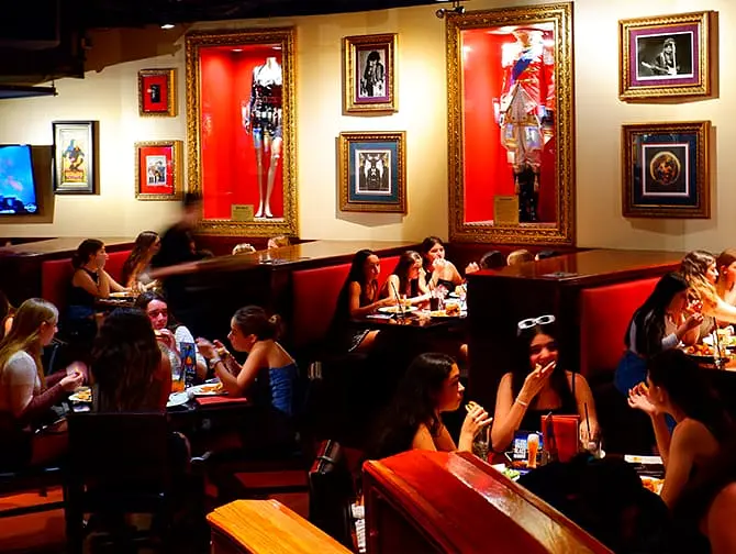 Teemaravintola New Yorkissa - Hard Rock Cafe sisältä