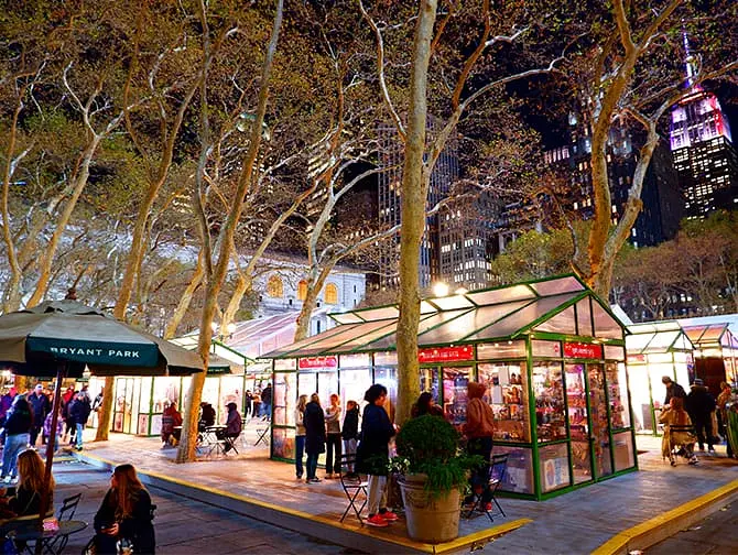 Joulumarkkinat New Yorkissa - Bryant Park Market