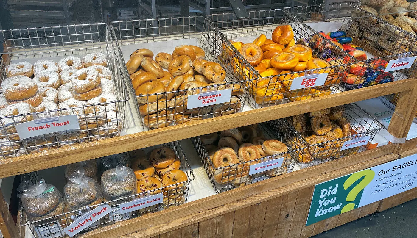 Parhaat bagelit New Yorkissa - Supermarket