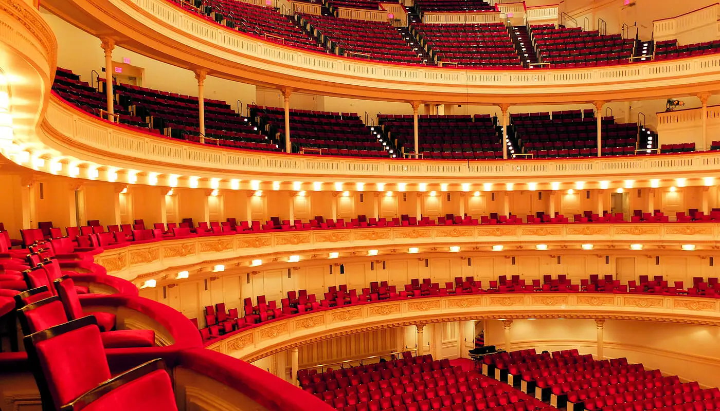 Carnegie Hall New Yorkissa - Sisältä