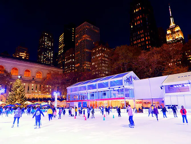 Bryant Park in New York - Luistelu