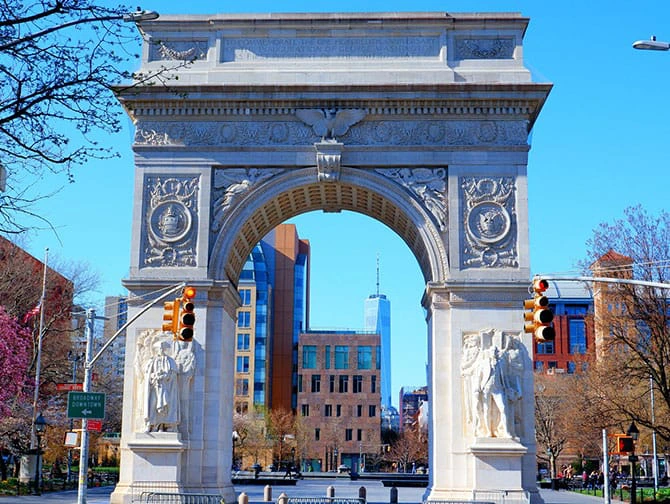 Pyöräretket New Yorkissa - Washington Square Park