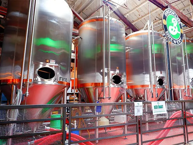 New Yorkin panimot - Brooklyn Brewery sisäpuolella
