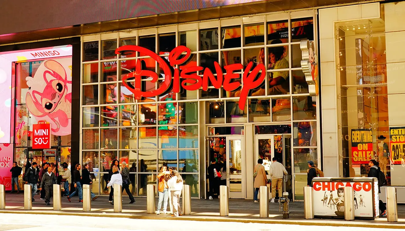 Disney-kauppa Times Squarella - Myymälän julkisivu