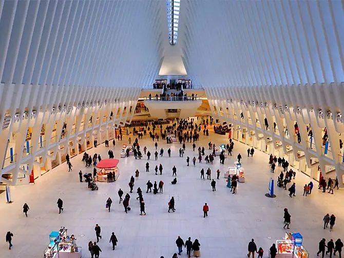 Oculus New Yorkissa - Liikennekeskus