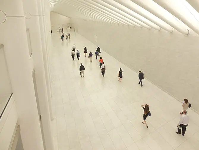 Oculus New Yorkissa - Alikulkukäytävä