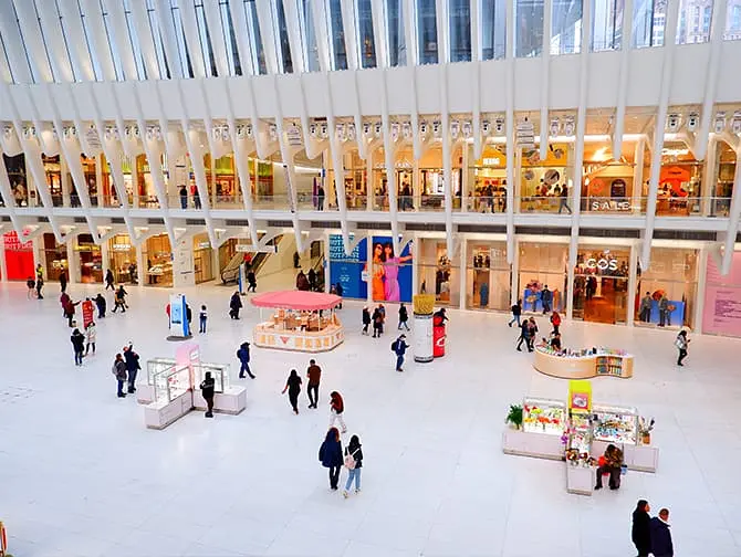 Oculus New Yorkissa - Westfield World Trade Center Mall