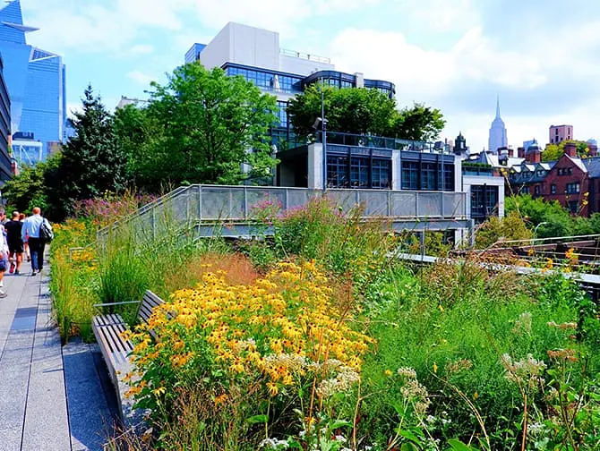 High Line Park New Yorkissa - Näkymät