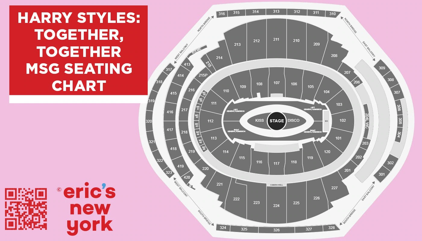 Harry Styles -konserttiliput New Yorkissa - Madison Square Gardenin katsomokartta