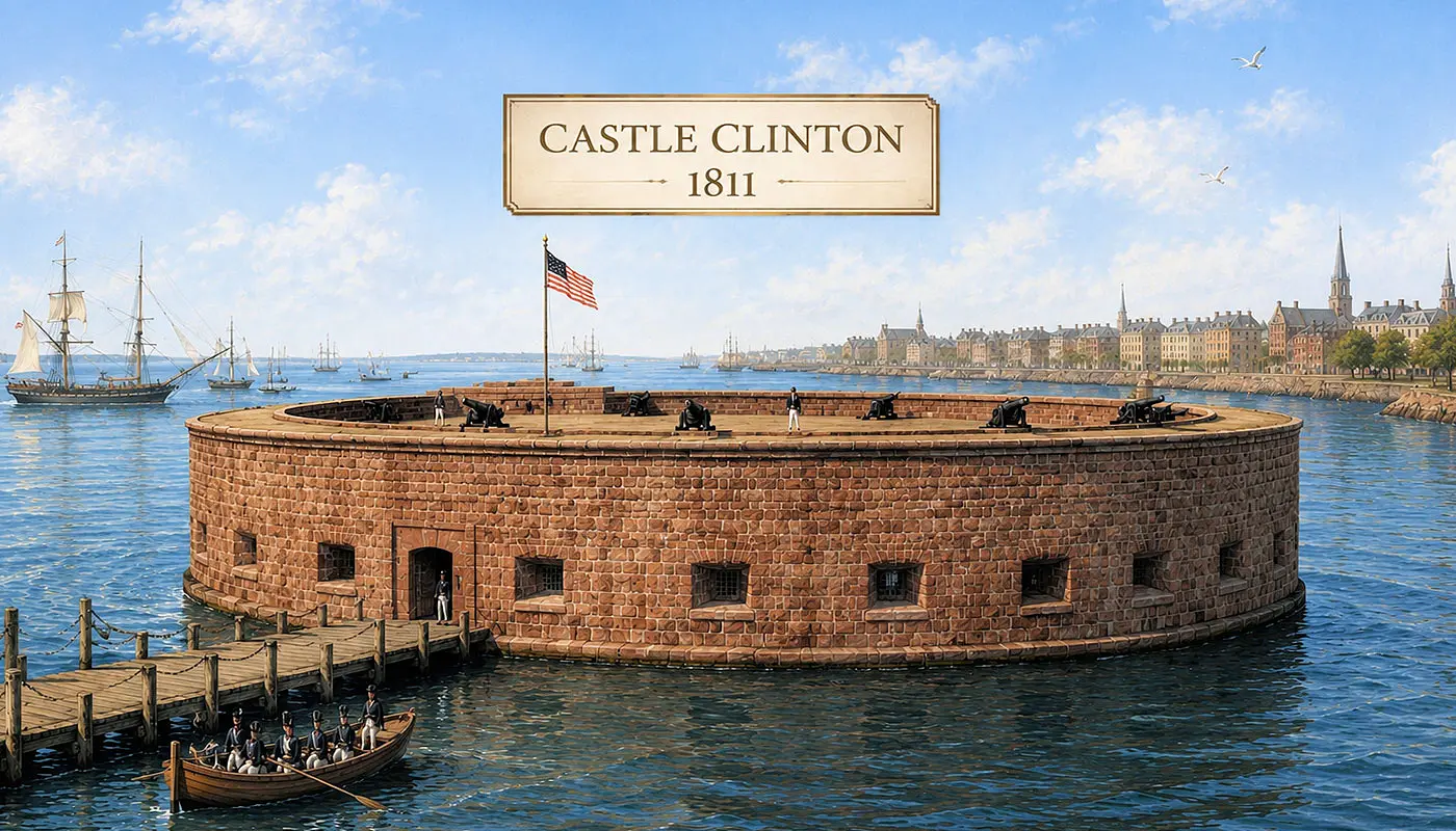 Castle Clinton New Yorkissa - Esitys siitä, miltä Castle Clinton näytti
