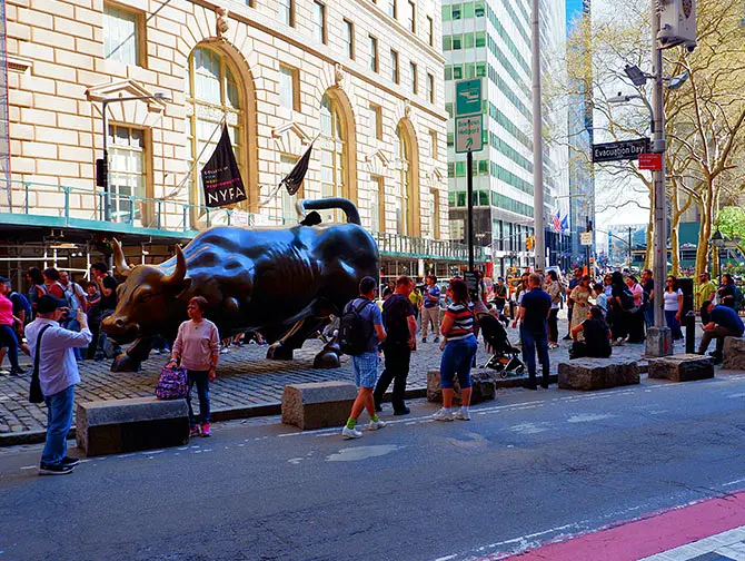Charging Bull -patsas New Yorkissa - Lower Manhattanin nähtävyys