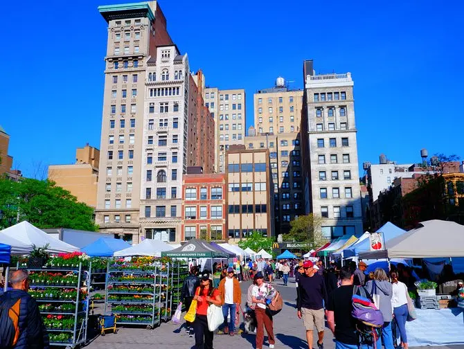 Union Square New Yorkissa - Paikallisia ostoksia