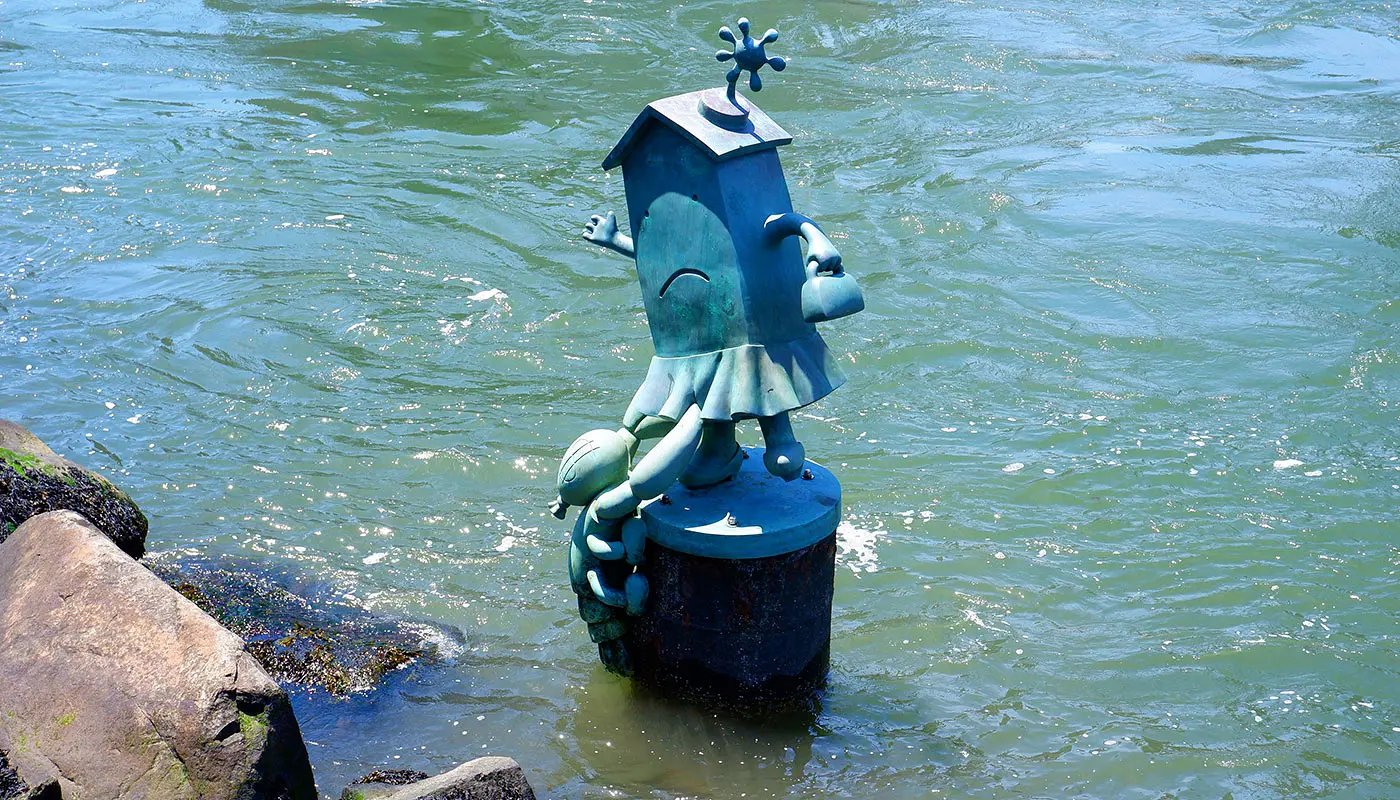 Kävelyreitti Roosevelt Island New Yorkissa - Näkymä kävelyreitiltä